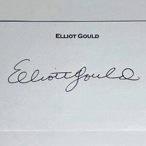 ELLIOTT GOULD Signed 3x5in. Card / M*A*S*H, Ocean’s Eleven, FRIENDS, Ray Donovan